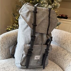 Herschel Little America Raven Crosshatch Gray Backpack for Men